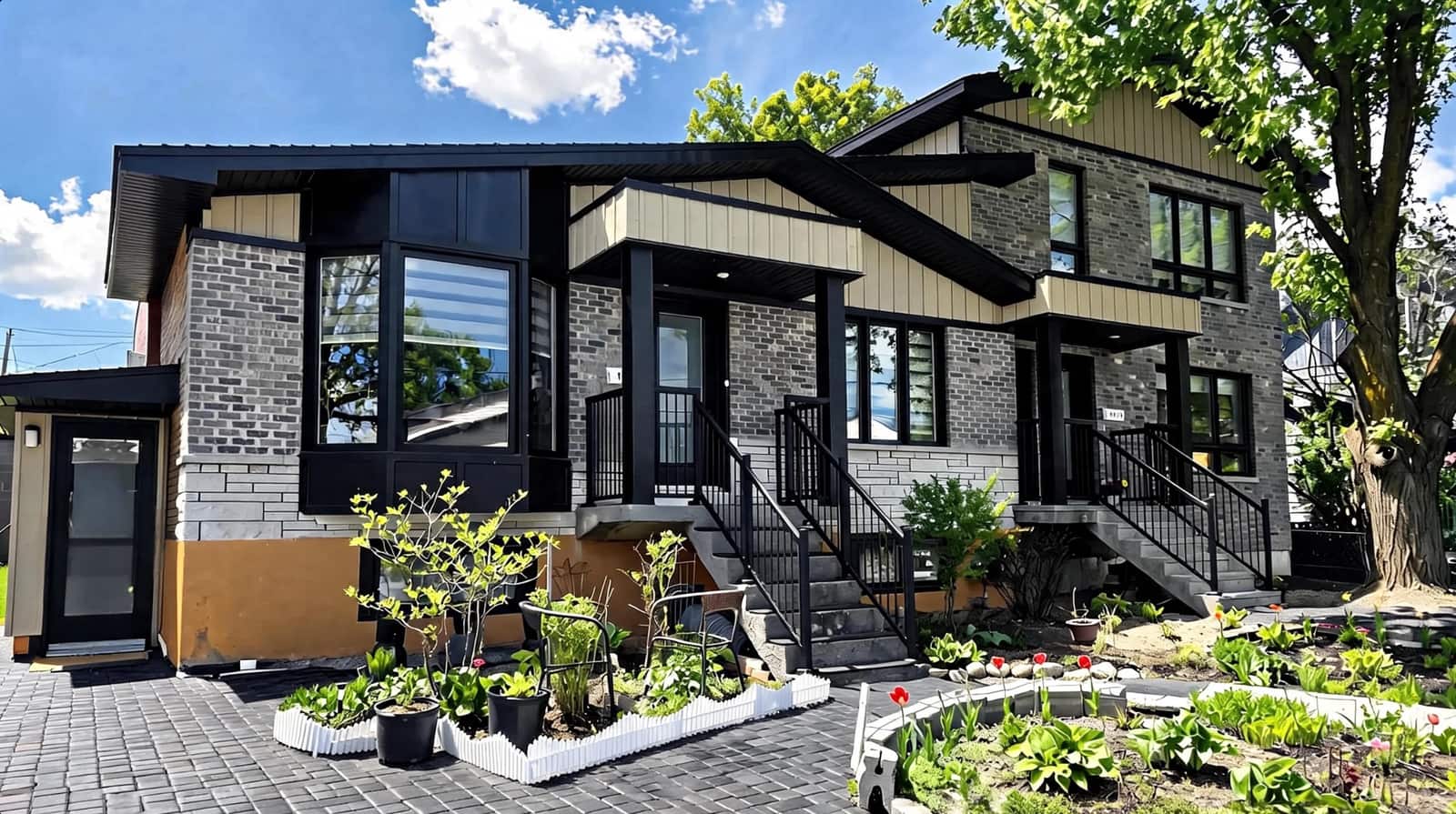 Modern residential duplex built by IN Design & Construction